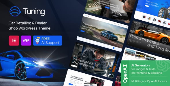 Tuning - Car Detailing & Dealer Shop WordPress theme