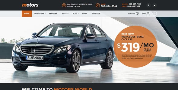 Motors - Car Dealer, Rental & Listing WordPress theme