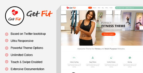 GetFit - Fitness Gym WordPress Theme