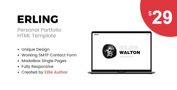Erling - Personal Portfolio HTML Template