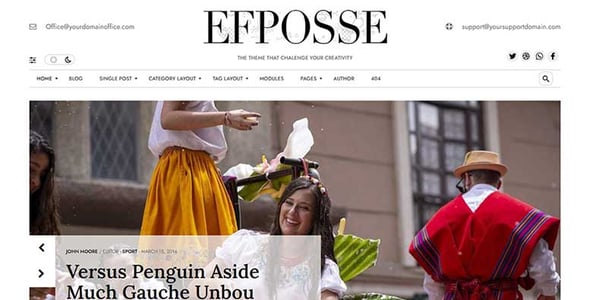 Efpose – Multipurpose Blog and Newspaper Theme