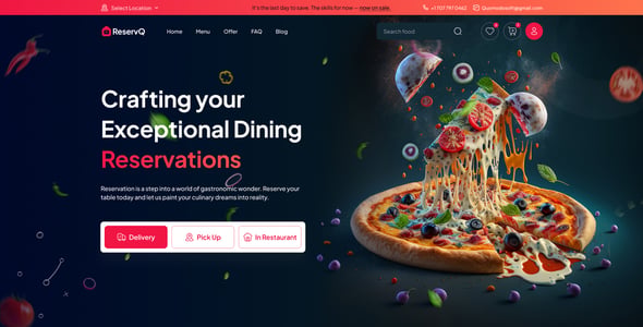 Reservq - Food & Restaurant HTML Template