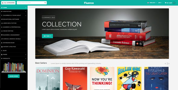 Fluence - Books Store Multipurpose Responsive WooCommerce WordPress Theme