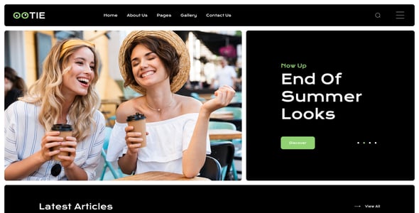 OOTIE - Modern Blog UI Figma Template