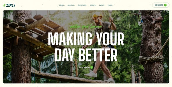 Zipli - Outdoor Adventures WordPress Theme