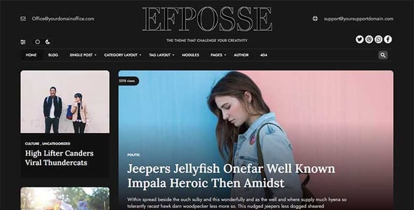 Efpose – Multipurpose Blog and Newspaper Theme