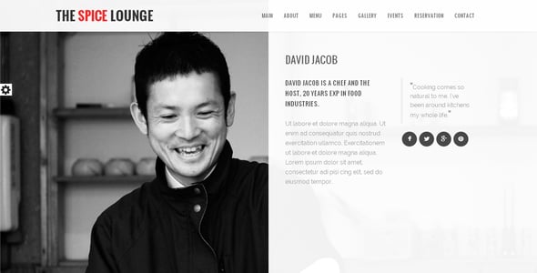 The Spice Lounge - Restaurant / Cafe HTML5 Template