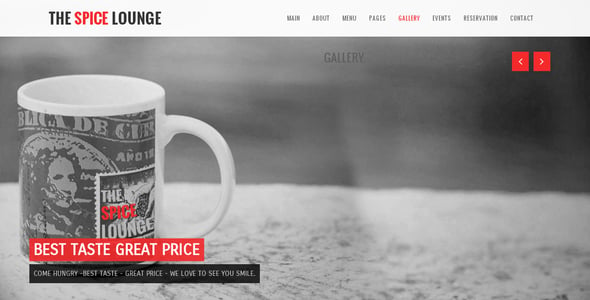 The Spice Lounge - Restaurant / Cafe HTML5 Template