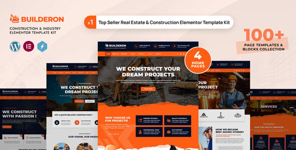 Builderon – Construction And Industry Elementor Template Kit