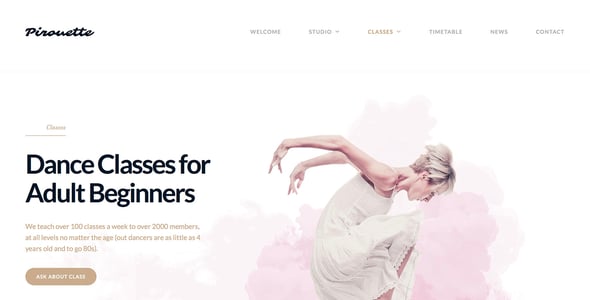 Dance WordPress Theme - Dancing Academy