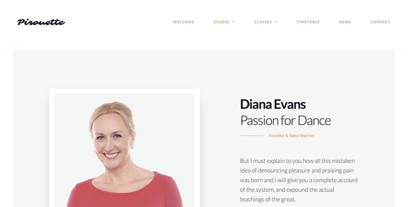 Dance WordPress Theme - Dancing Academy