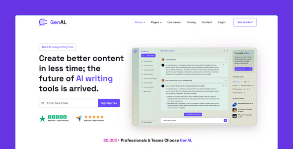 Gen AI - AI Agency & Technology Startup Elementor WordPress Theme