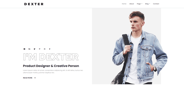 Dexter  - Personal Portfolio HTML Template
