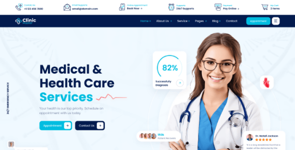 ClinicMaster | Medical Hospital & Doctor Multipurpose Bootstrap HTML Template