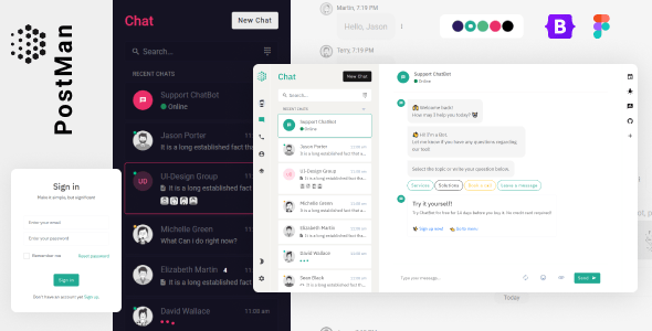 Postman - Bootstrap5, Angular, laravel, Codeigniter Admin Dashboard Template