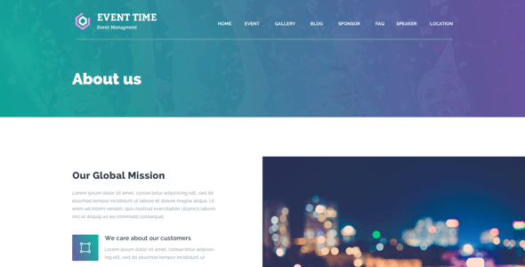 Event Time - Conference & Event HTML Template