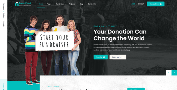 BoostFund - Crowdfunding & Charity ASP.NET Core & MVC Bootstrap Template