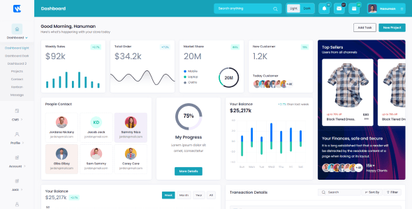 Worldnic - Node Js Admin & Dashboard Template