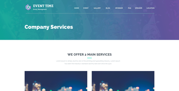Event Time - Conference & Event HTML Template