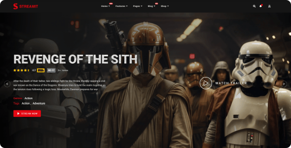 Streamit | Video Streaming Admin Template (VueJS, React JS, Laravel, HTML) + RTL