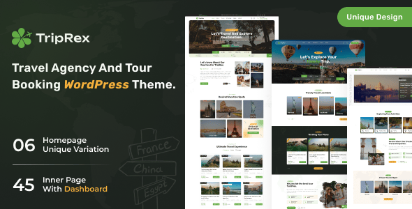 TripRex - Travel Agency and Tour Booking WordPress Theme